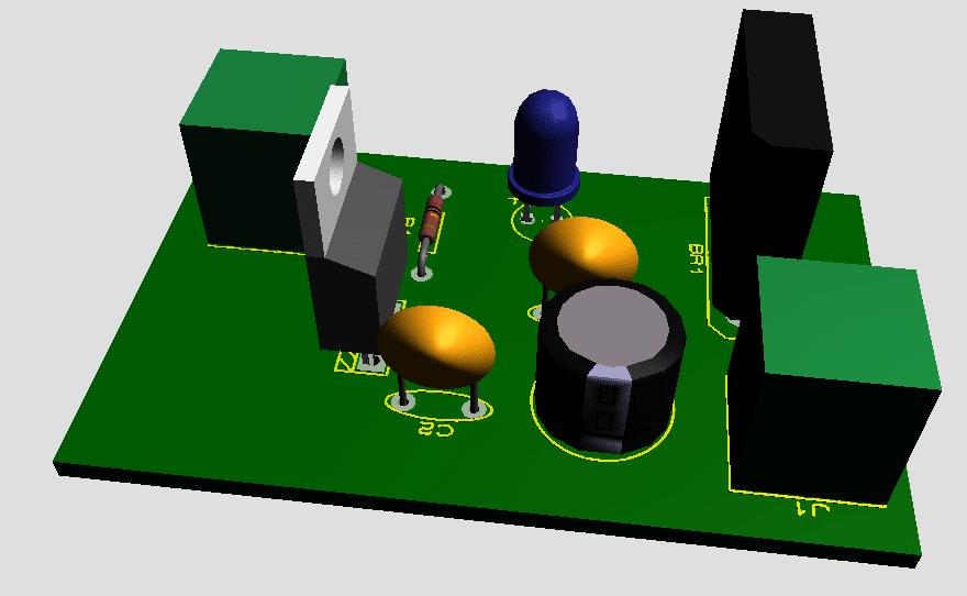Modélisation 3D de l'alimentation stabilisée sous Proteus