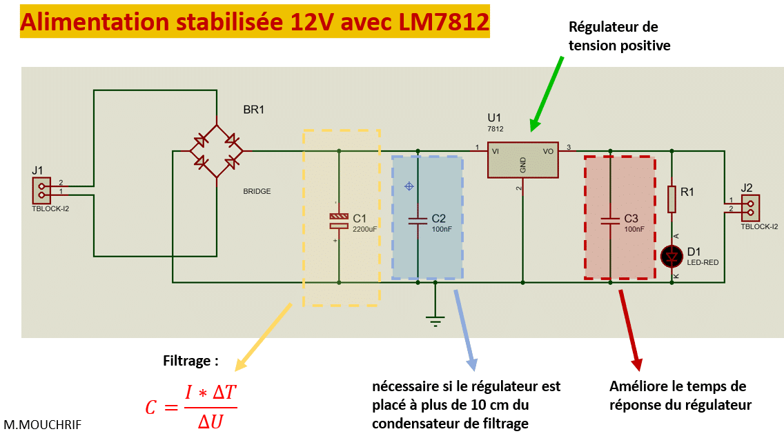 Alimentation stabilisée 12V LM7812