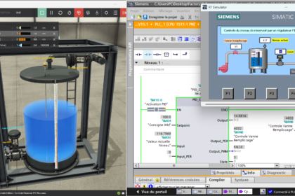 régulation PID compact TIA PORTAL Siemens